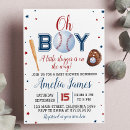 Search for little slugger baby shower invitations All star
