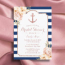 Search for floral nautical bridal shower invitations modern