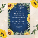 Search for navy blue save the dates Sunflower
