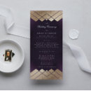 Search for purple and gold wedding programs Garden