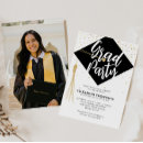 Search for black gold graduation invitations Grad party