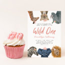 Search for wild one birthday invitations girl