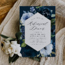 Search for navy rehearsal dinner invitations Watercolor floral