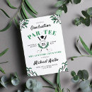 Search for green and white graduation invitations Greenery
