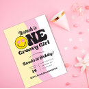 Search for groovy one birthday invitations Hearts