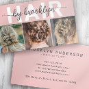 Search for multi photo business cards Blush pink gray