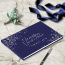 Search for navy blue wedding guest books simple