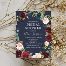 Search for navy bridal shower invitations boho chic