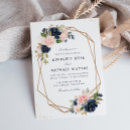 Search for navy and blush wedding invitations Geometric