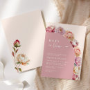 Search for peony baby shower invitations Baby in bloom