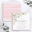 Search for first communion invitations botanical