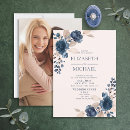 Search for navy blue rustic wedding invitations Floral