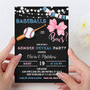 Search for baseball gender reveal invitations Blue or pink