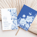 Search for blue flower border wedding invitations Couple