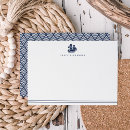 Search for nautical note cards Navy and white