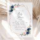 Search for pink and navy baby shower invitations gender neutral