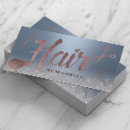 Search for rose gold metal business cards Hair stylist