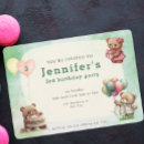 Search for bear birthday invitations kids