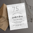 Search for silver 75th birthday invitations Modern