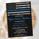 Search for police graduation invitations Thin blue line