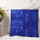 Search for blue tapestry pillows Vintage