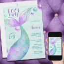 Search for mermaid pool party invitations Girl