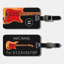 Search for rock luggage tags guitars