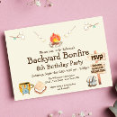 Search for bonfire birthday invitations outdoor