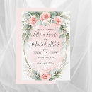 Search for pink rose wedding invitations Elegant