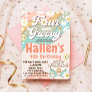 Search for boho 4th birthday invitations Daisy
