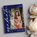 Search for blue and white graduation invitations High school graduation