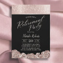 Search for rose gold retirement invitations Modern