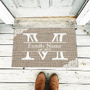 Search for family name doormats Burlap