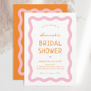 Search for orange bridal shower invitations Colorful