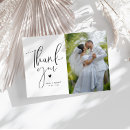 Search for unique wedding thank you cards Black and white