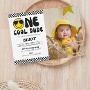 Search for one cool dude invitations Black and white
