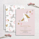 Search for unicorn 1st birthday invitations Pastel