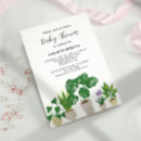 Search for succulent plants baby shower invitations Greenery