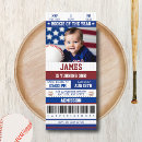 Search for baseball ticket birthday invitations Red blue white