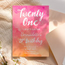 Search for twenty one invitations typography