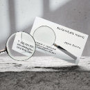 Search for magnifying glass business cards Detective
