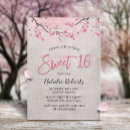 Search for cherry blossom sweet 16 invitations Floral