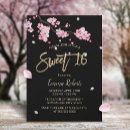 Search for cherry blossom sweet 16 invitations Floral