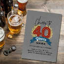 Search for beer 40th birthday invitations Celebration