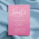 Search for glitter sweet 16 invitations elegant