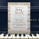 Search for music baby shower invitations vintage