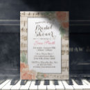 Search for music bridal shower invitations Vintage