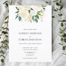 Search for white flowers wedding invitations Watercolor