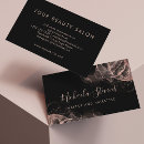 Search for black and rose gold business cards Beauty salon