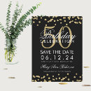 Search for 50th birthday save the dates Gold